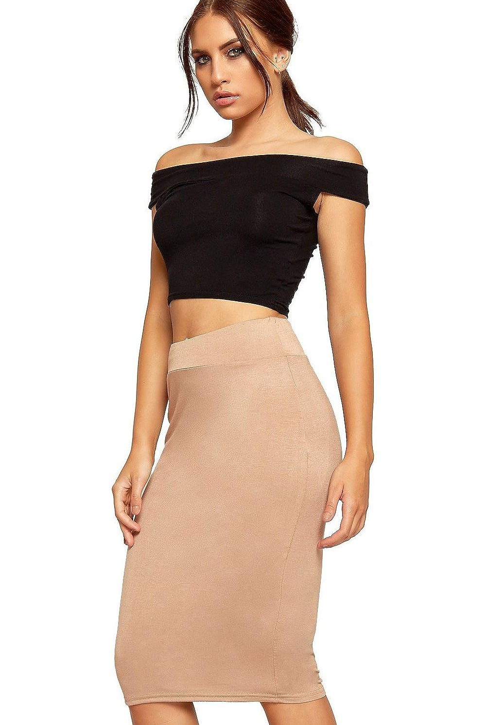 Bodycon Pencil High Waisted Midi Skirt Skirt WearAll