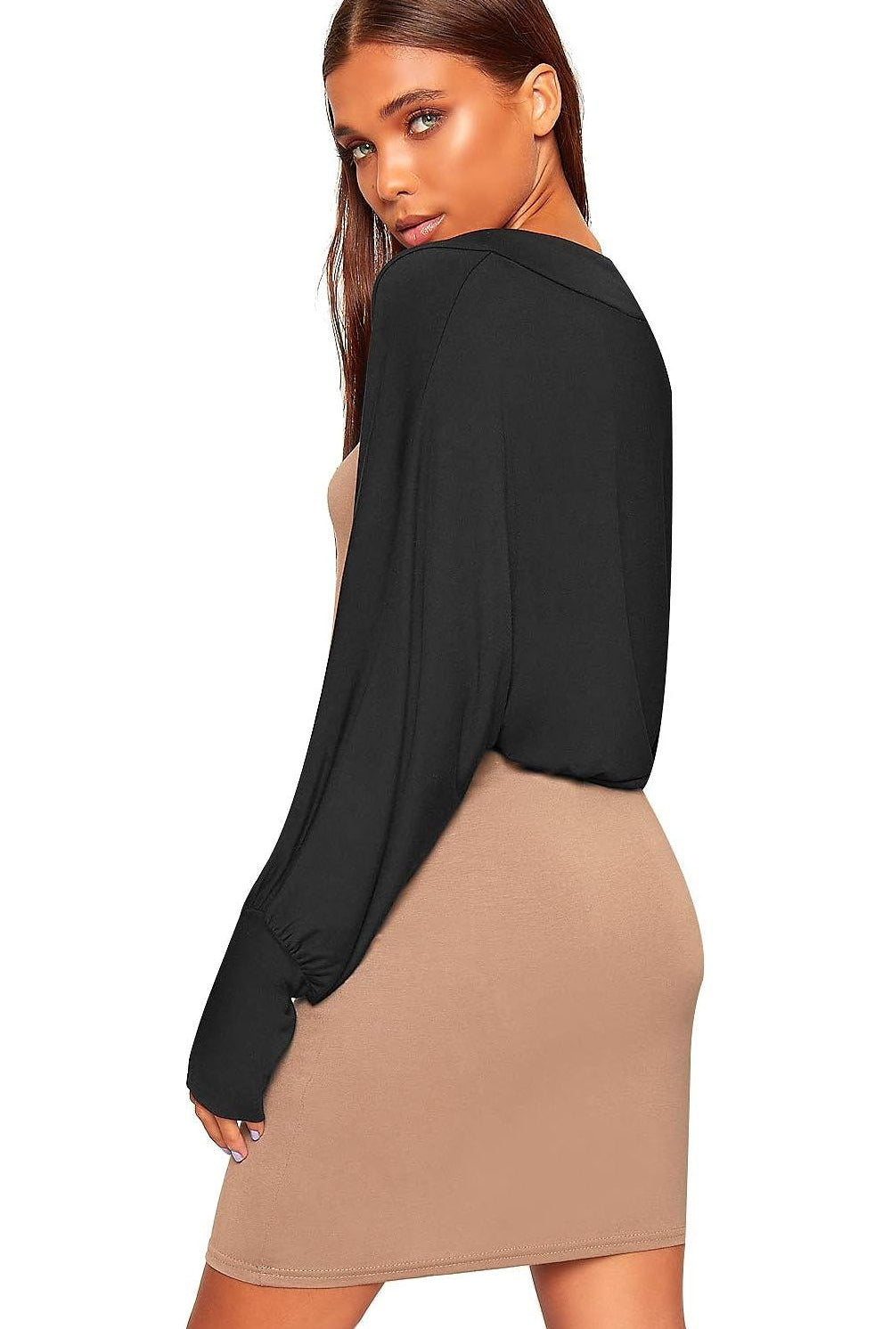 Long Sleeve Batwing Shrug Tops WearAll