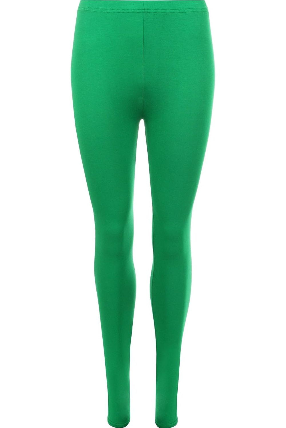 Plain Long Leggings Leggings WearAll Green 8-10