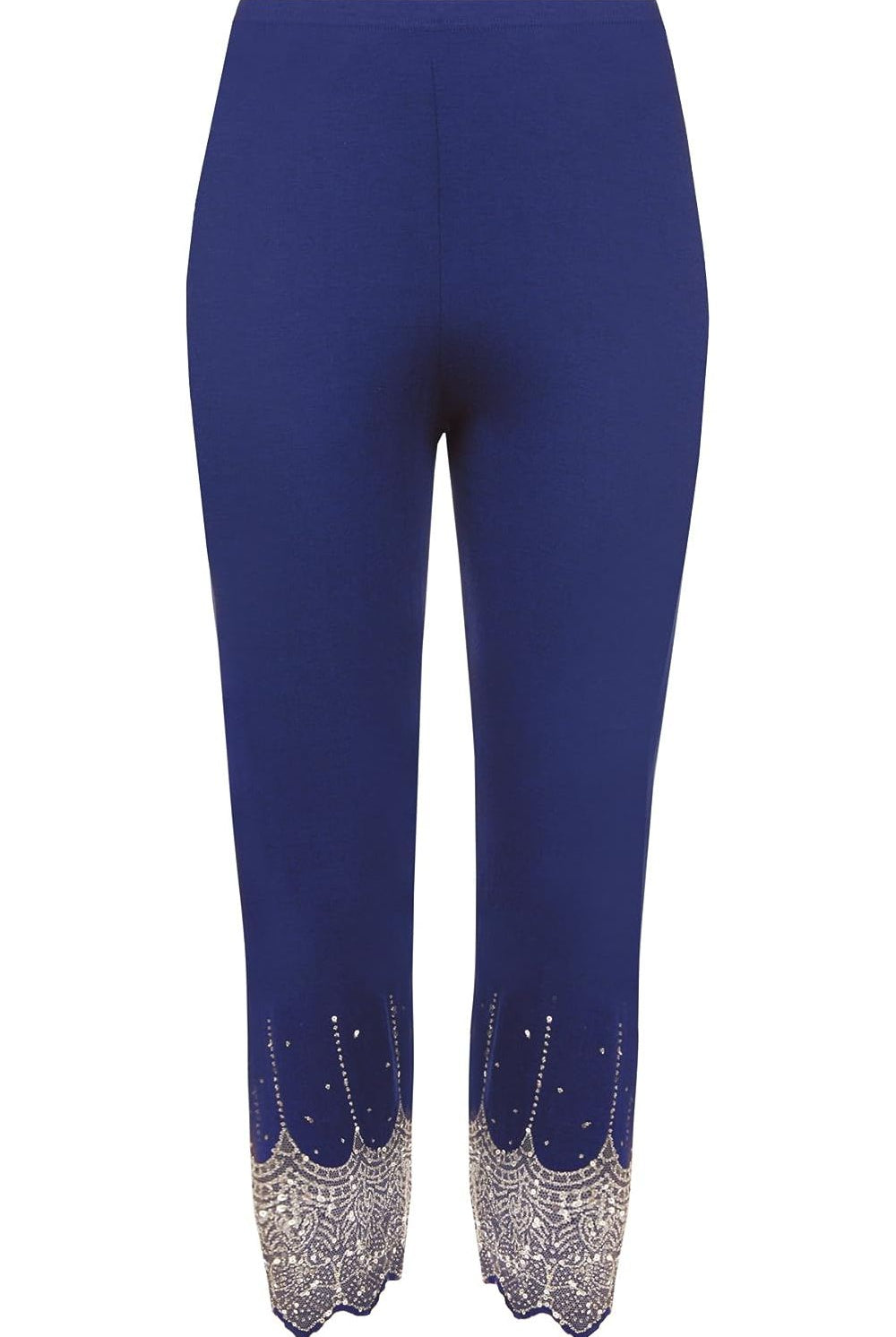 Plus Size Scallop Edge Sequin Leggings Leggings WearAll