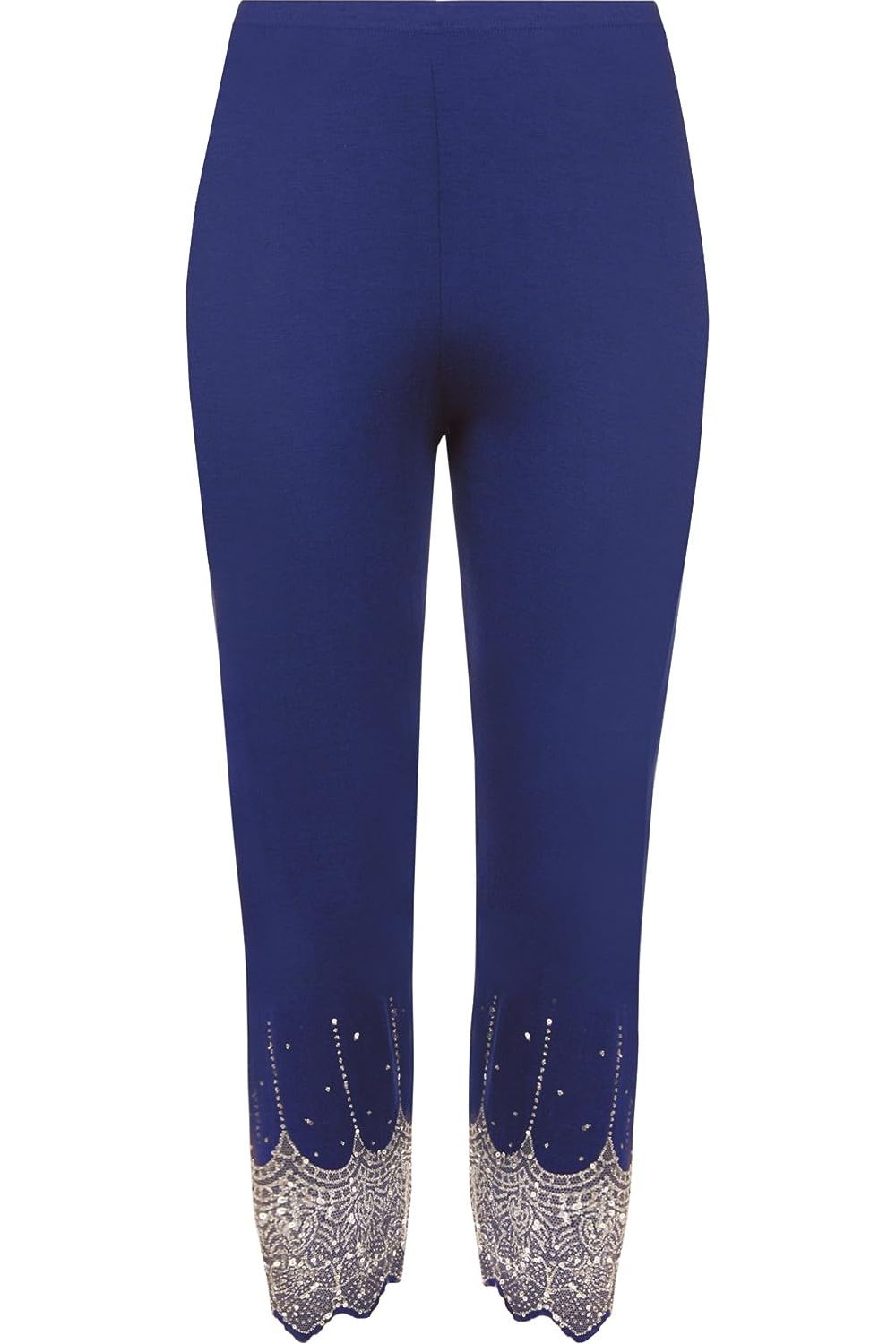 Plus Size Scallop Edge Sequin Leggings Leggings WearAll