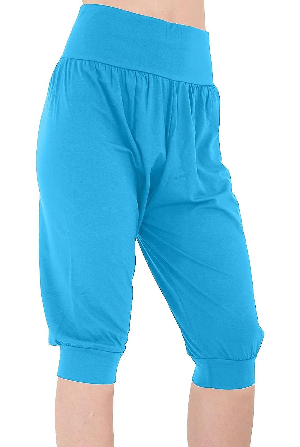 Plus Size Cropped Harem Trousers Trousers WearAll Turquoise 16-18