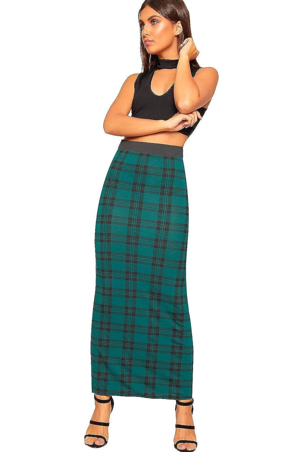High Waist Stretch Long Maxi Skirt