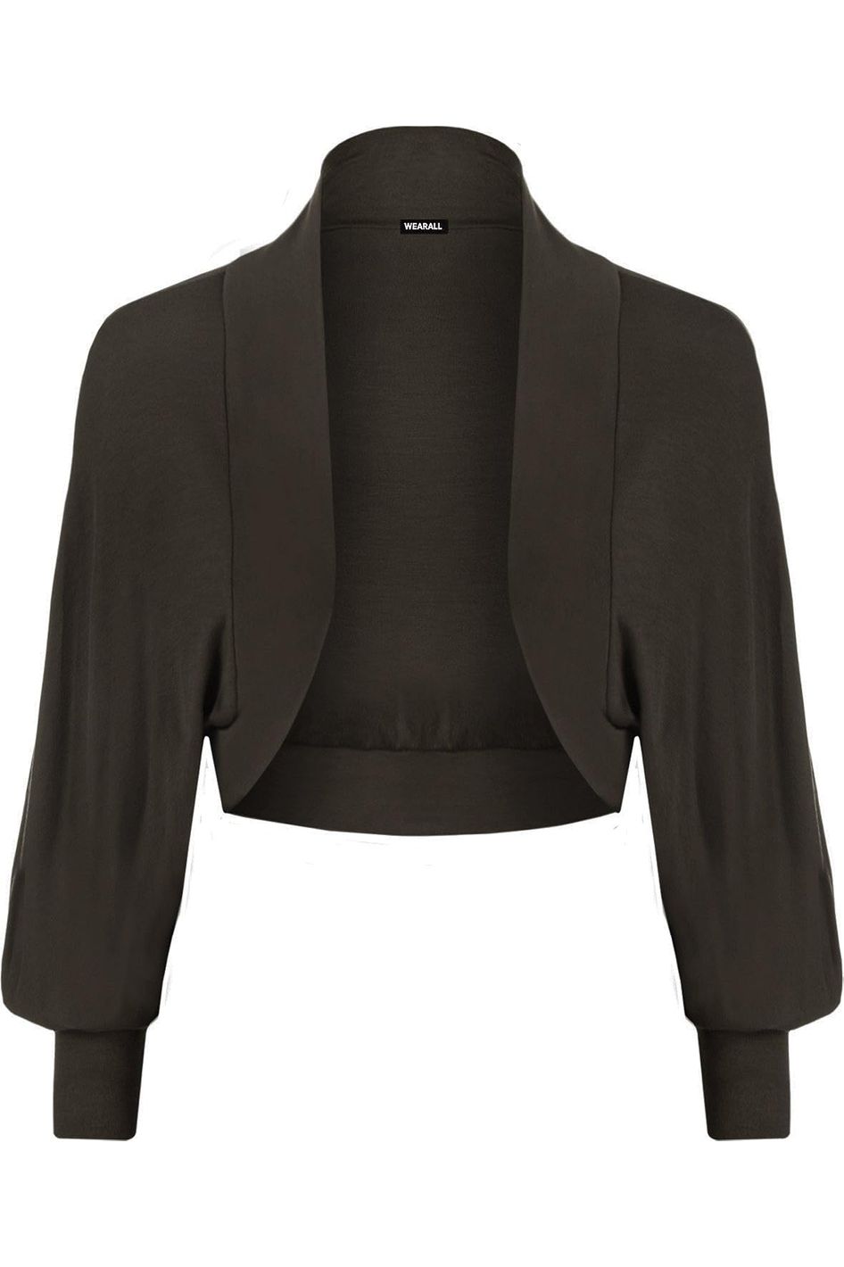 Long Sleeve Batwing Shrug Tops WearAll Brown 8-10