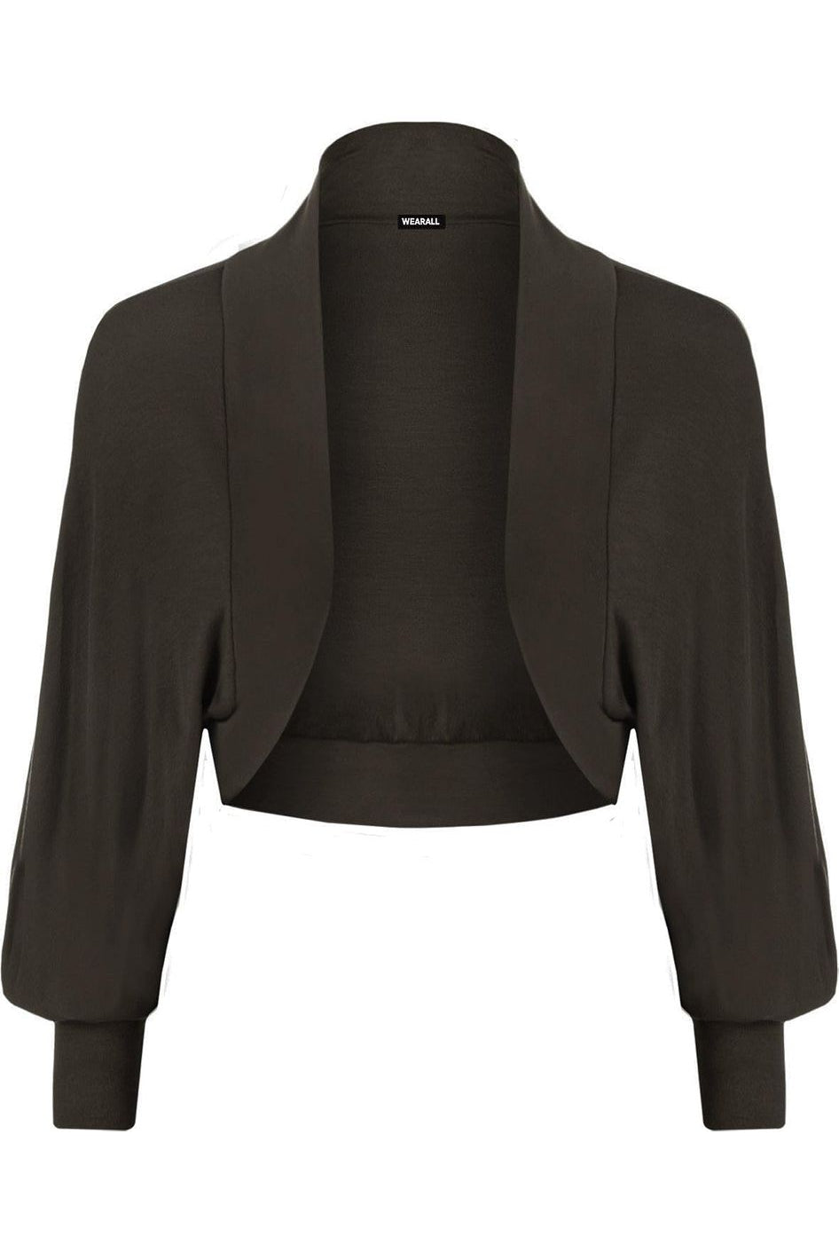 Plus Size Long Sleeve Batwing Shrug Tops WearAll