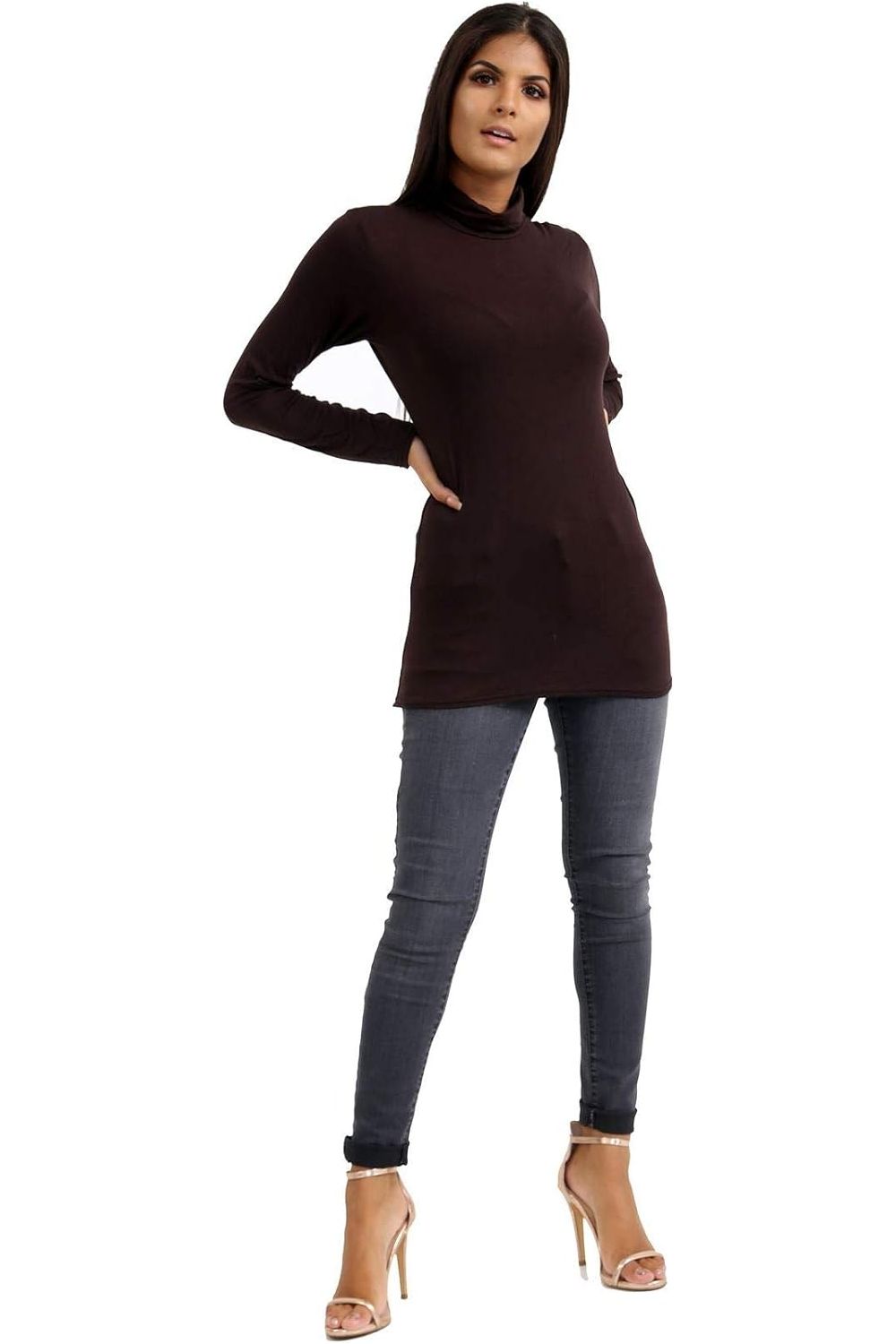 Plus Size Turtle Neck Long Sleeve Top Tops WearAll