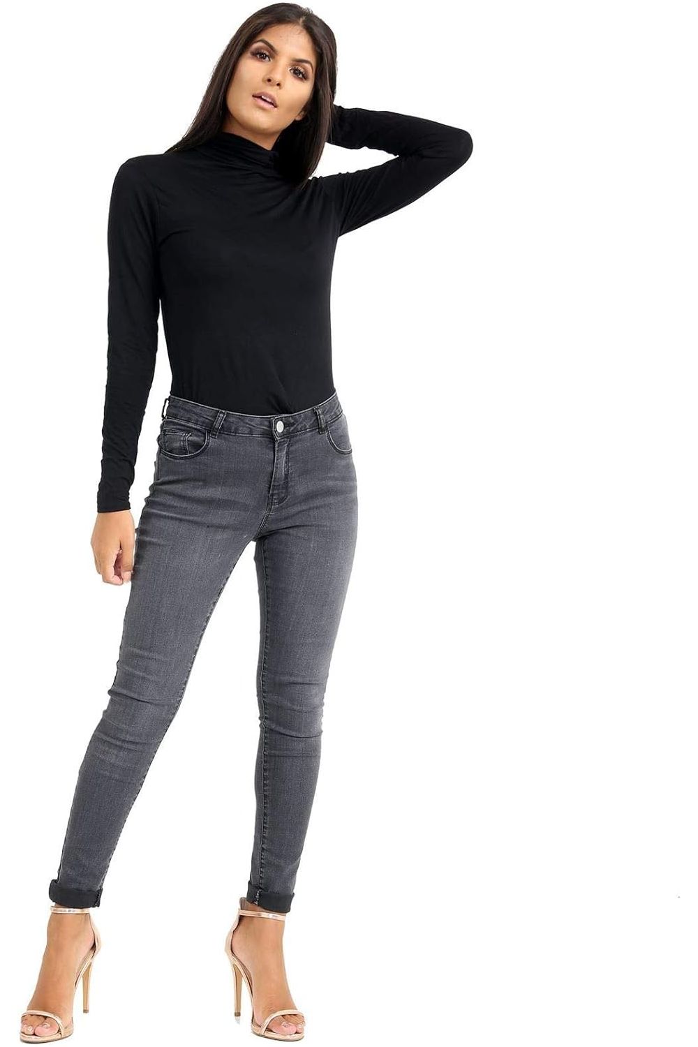 Plus Size Turtle Neck Long Sleeve Top Tops WearAll