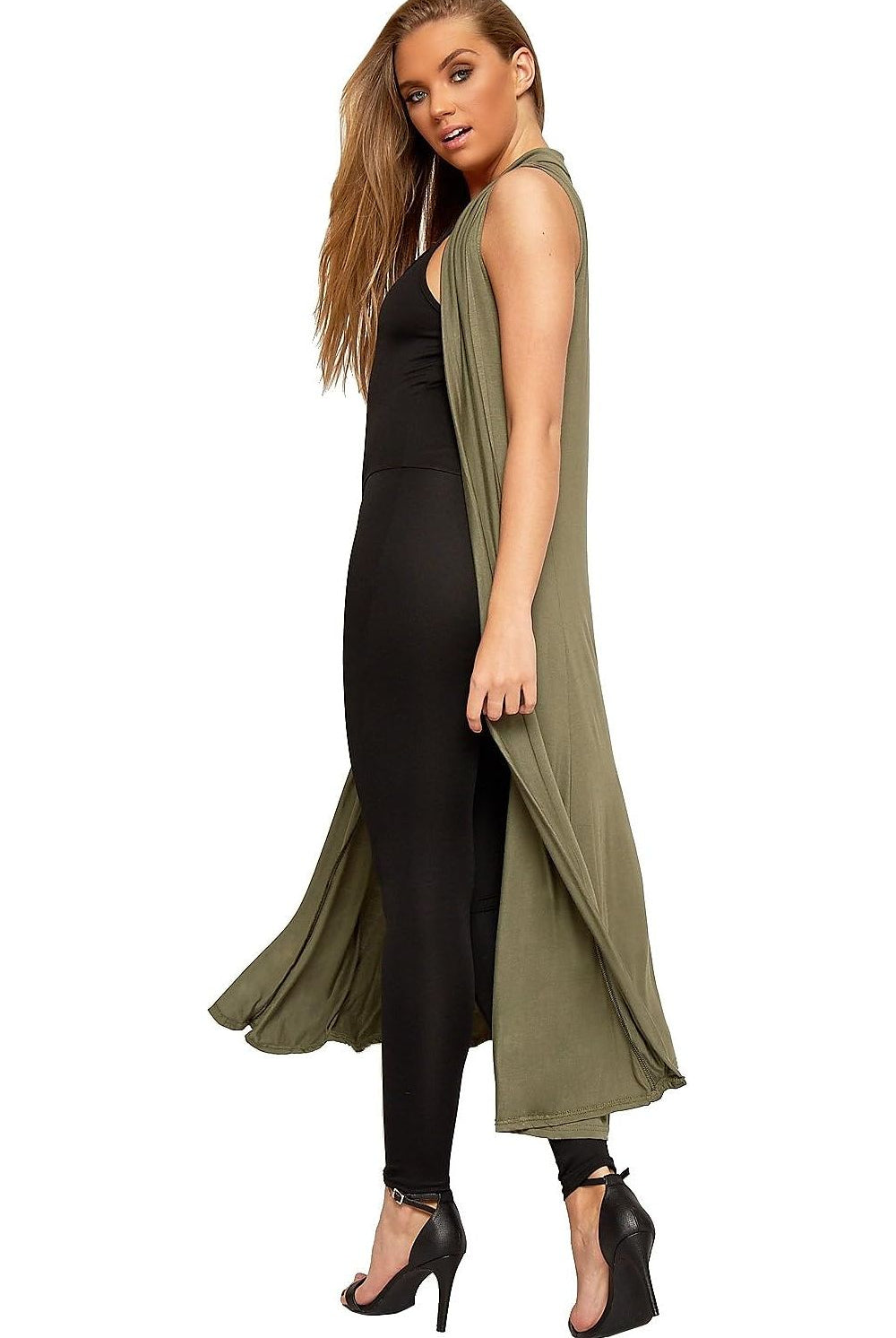 Plus Size Sleeveless Maxi Cardigan Maxi Cardigan WearAll