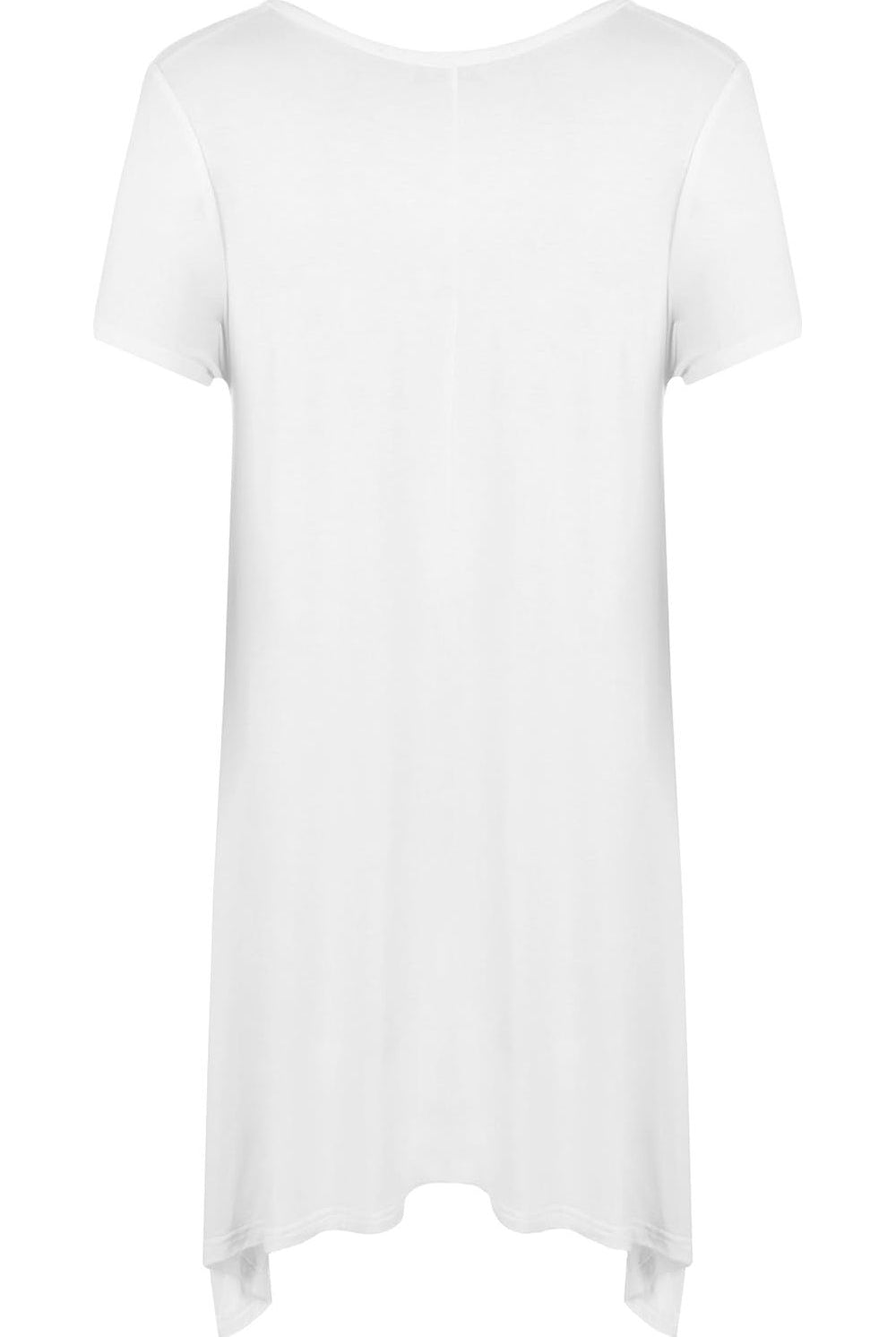 Three Butterfly Hanky Hem Short Sleeve Top Apparel & Accessories WearAll