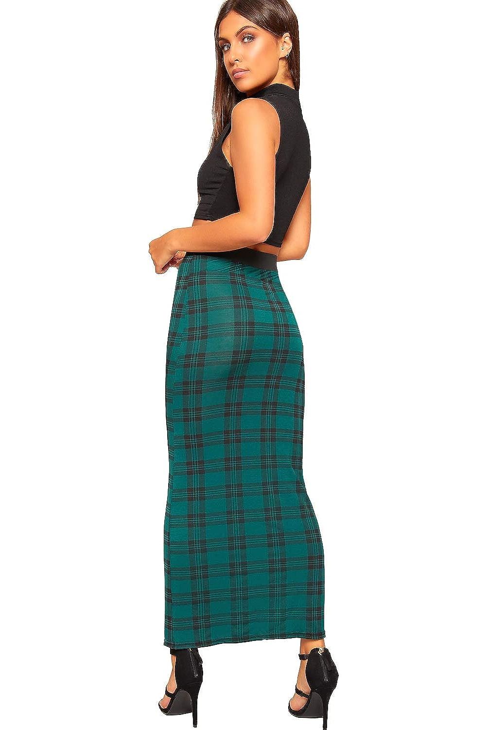 Plus Size High Waist Stretch Long Maxi Skirt