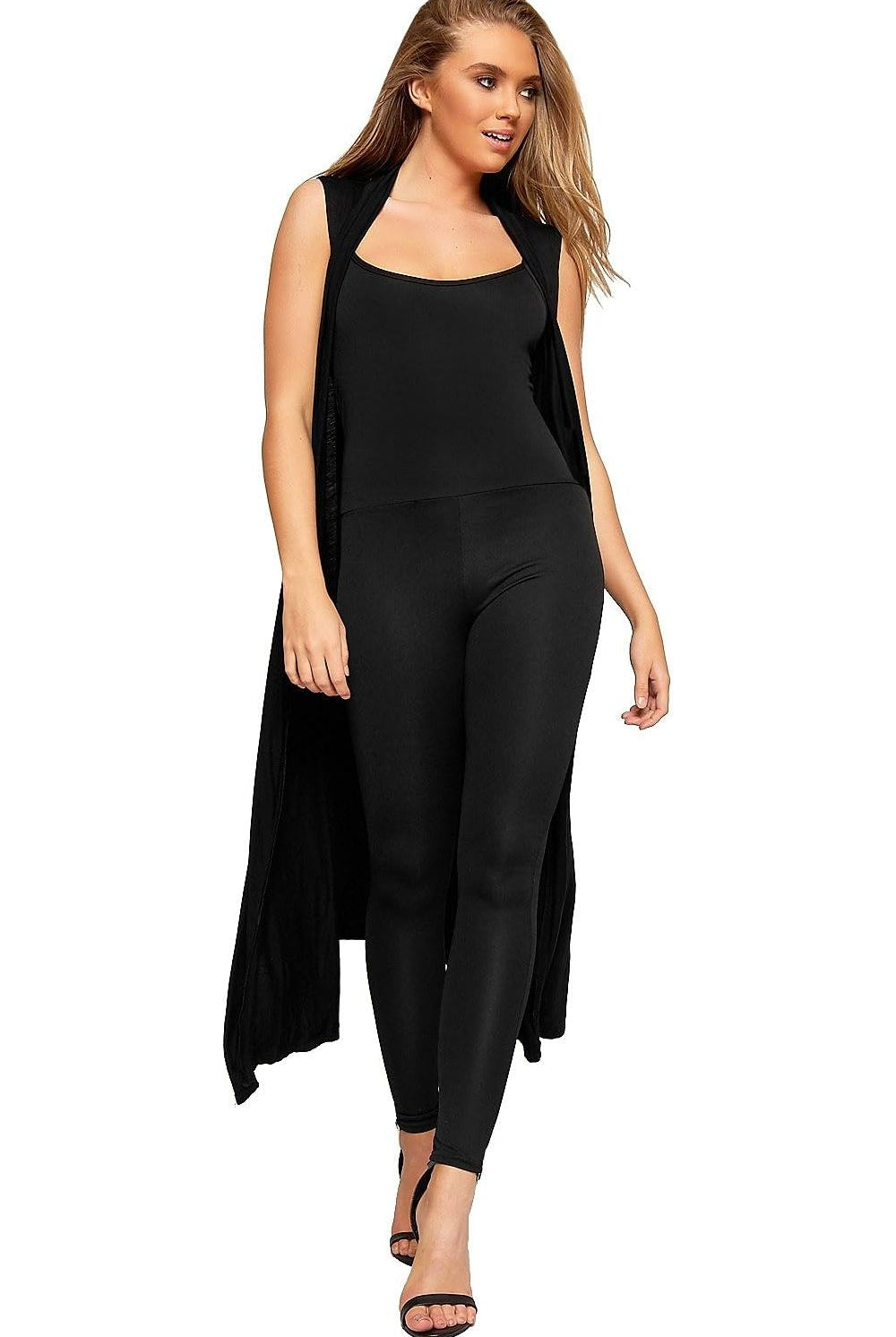 Sleeveless Maxi Cardigan Maxi Cardigan WearAll Black 8-10