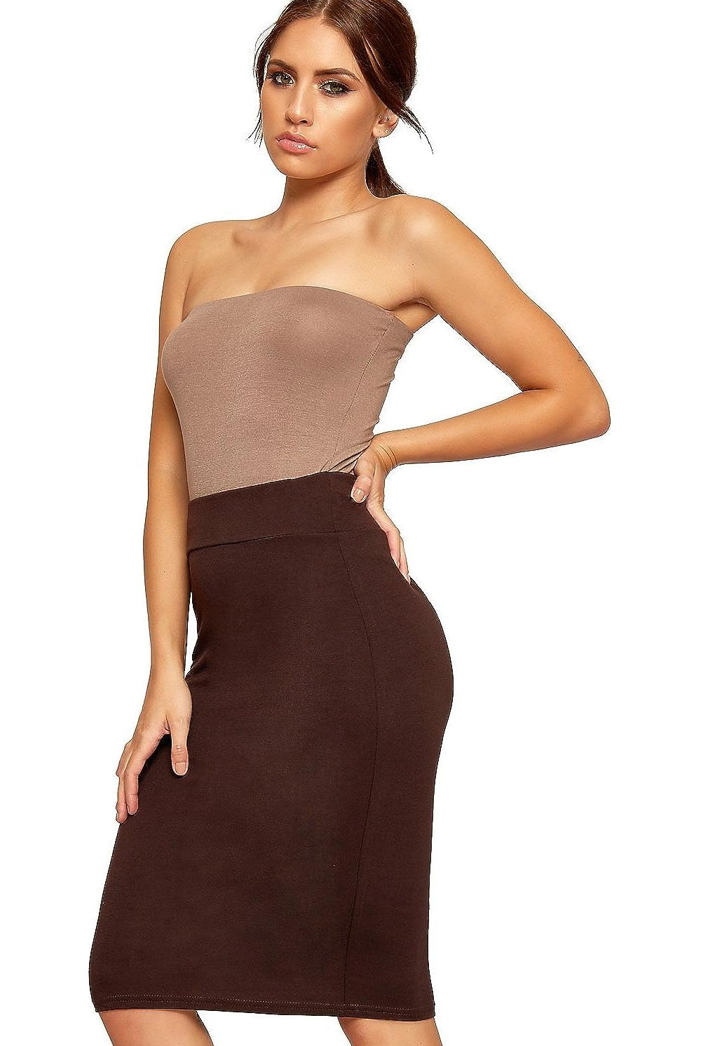 Bodycon Pencil High Waisted Midi Skirt Skirt WearAll