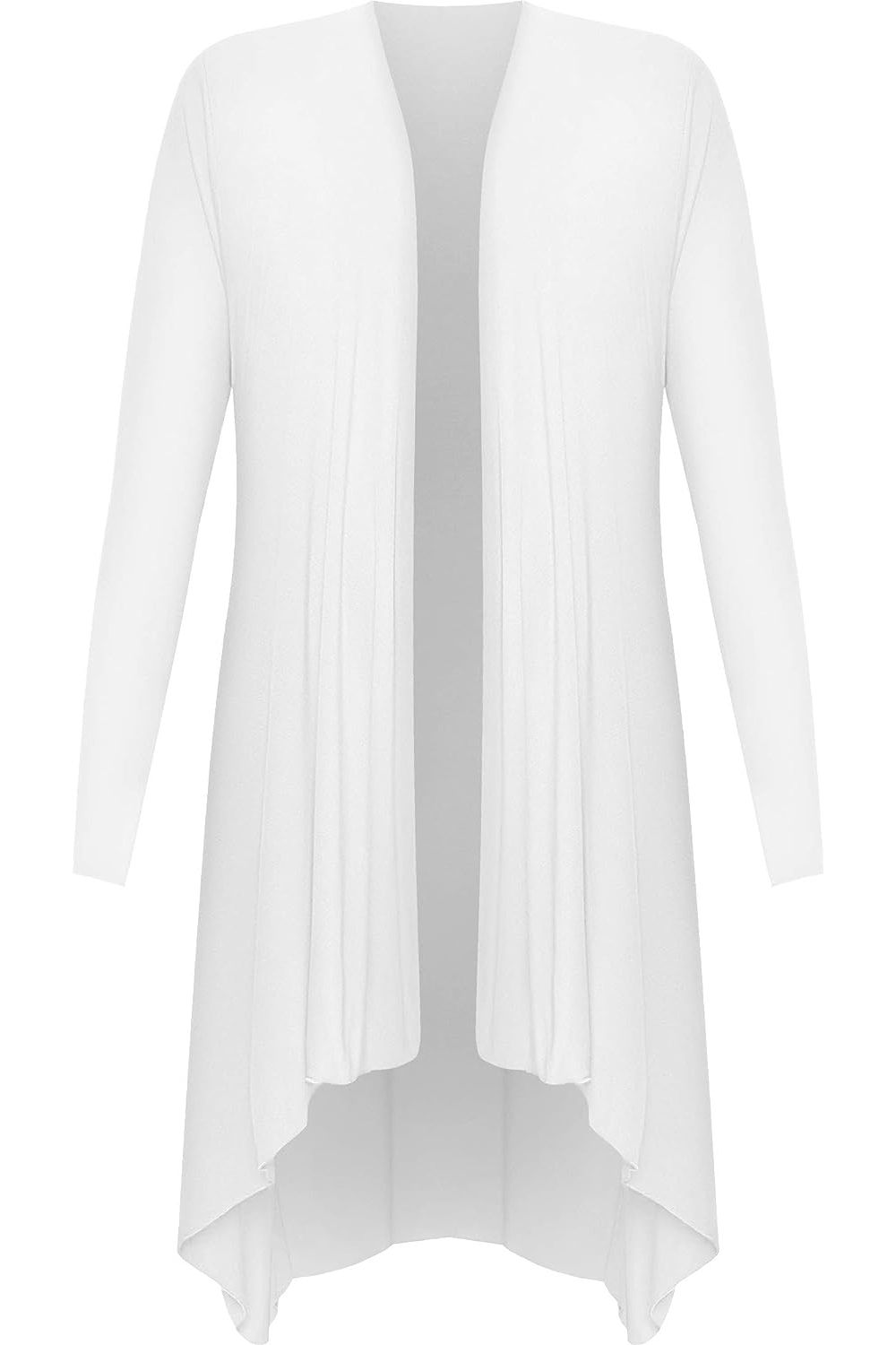 Open Front Hanky Hem Longsleeve Cardigan