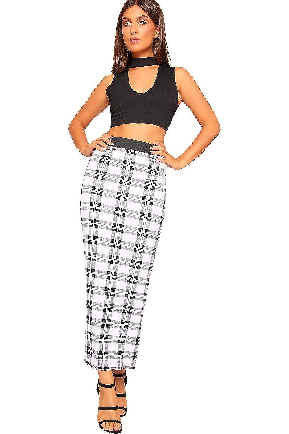 High Waist Stretch Long Maxi Skirt Skirt WearAll