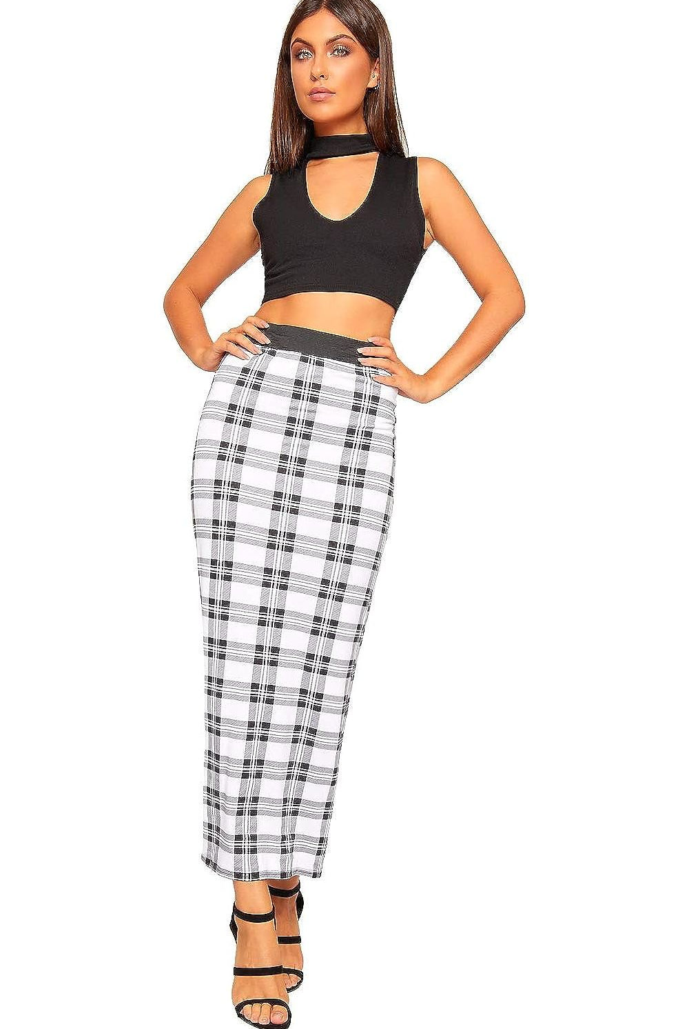 Plus Size High Waist Stretch Long Maxi Skirt Skirt WearAll