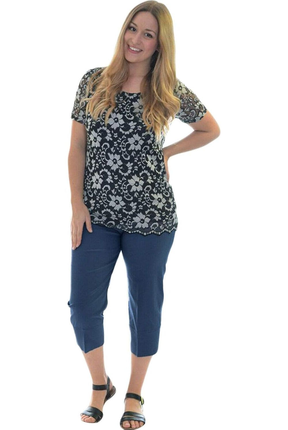 Ladies 3/4 Elasticated Trouser Shorts Trousers WearAll