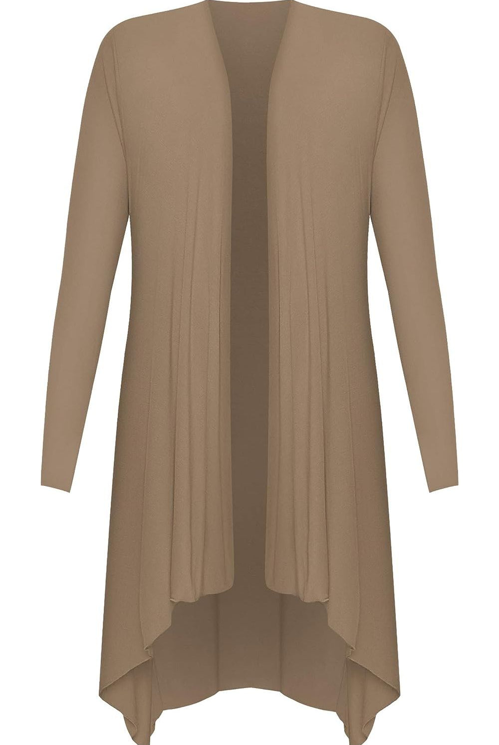 Open Front Hanky Hem Longsleeve Cardigan cardigan WearAll Mocha 14