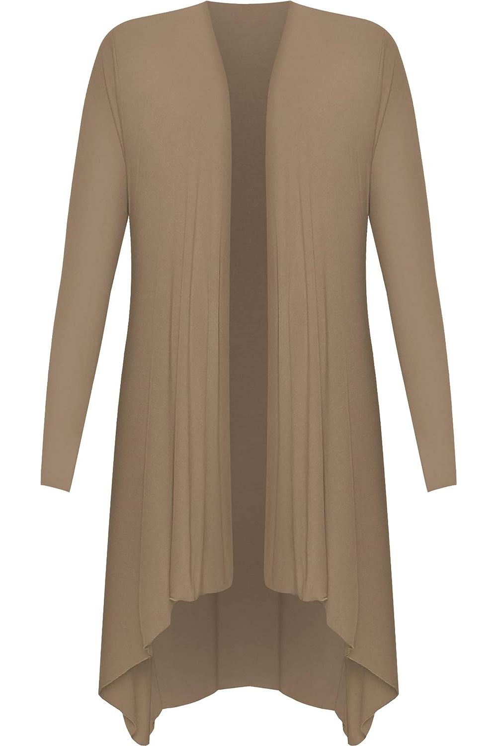 Open Front Hanky Hem Longsleeve Cardigan cardigan WearAll Mocha 14