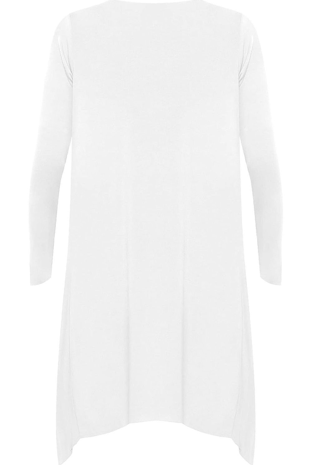 Open Front Hanky Hem Longsleeve Cardigan