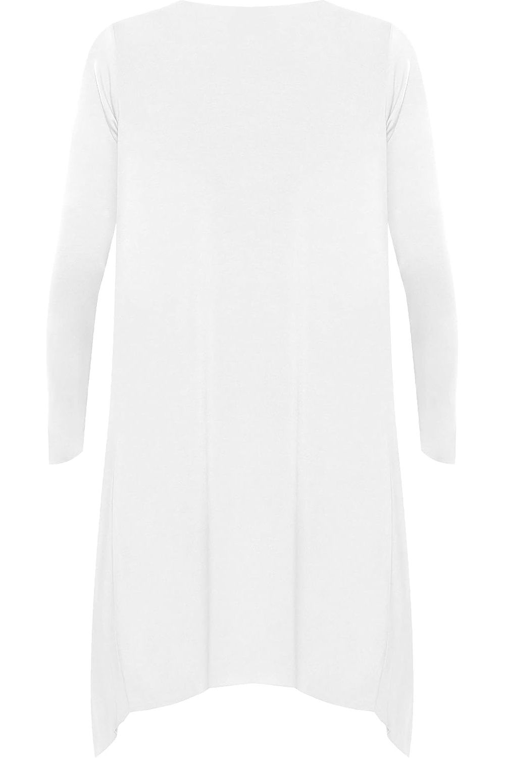 Open Front Hanky Hem Longsleeve Cardigan