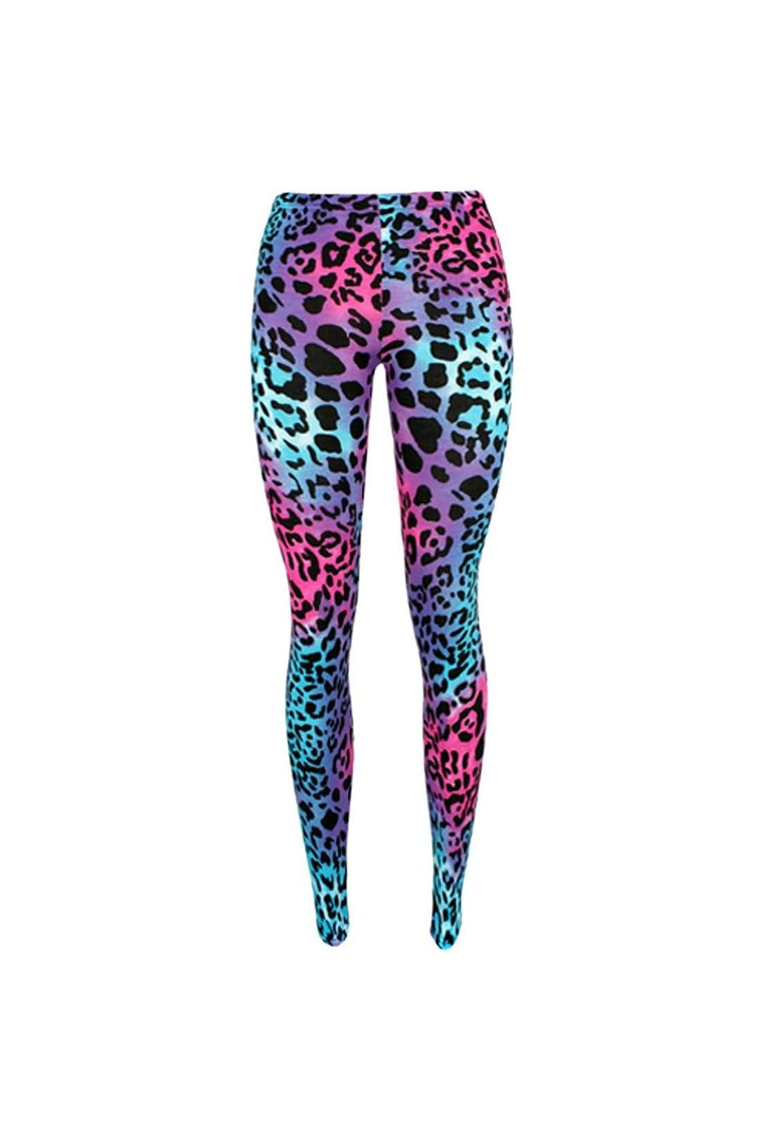 Animal Multi Leopard Print Leggings Leggings WearAll