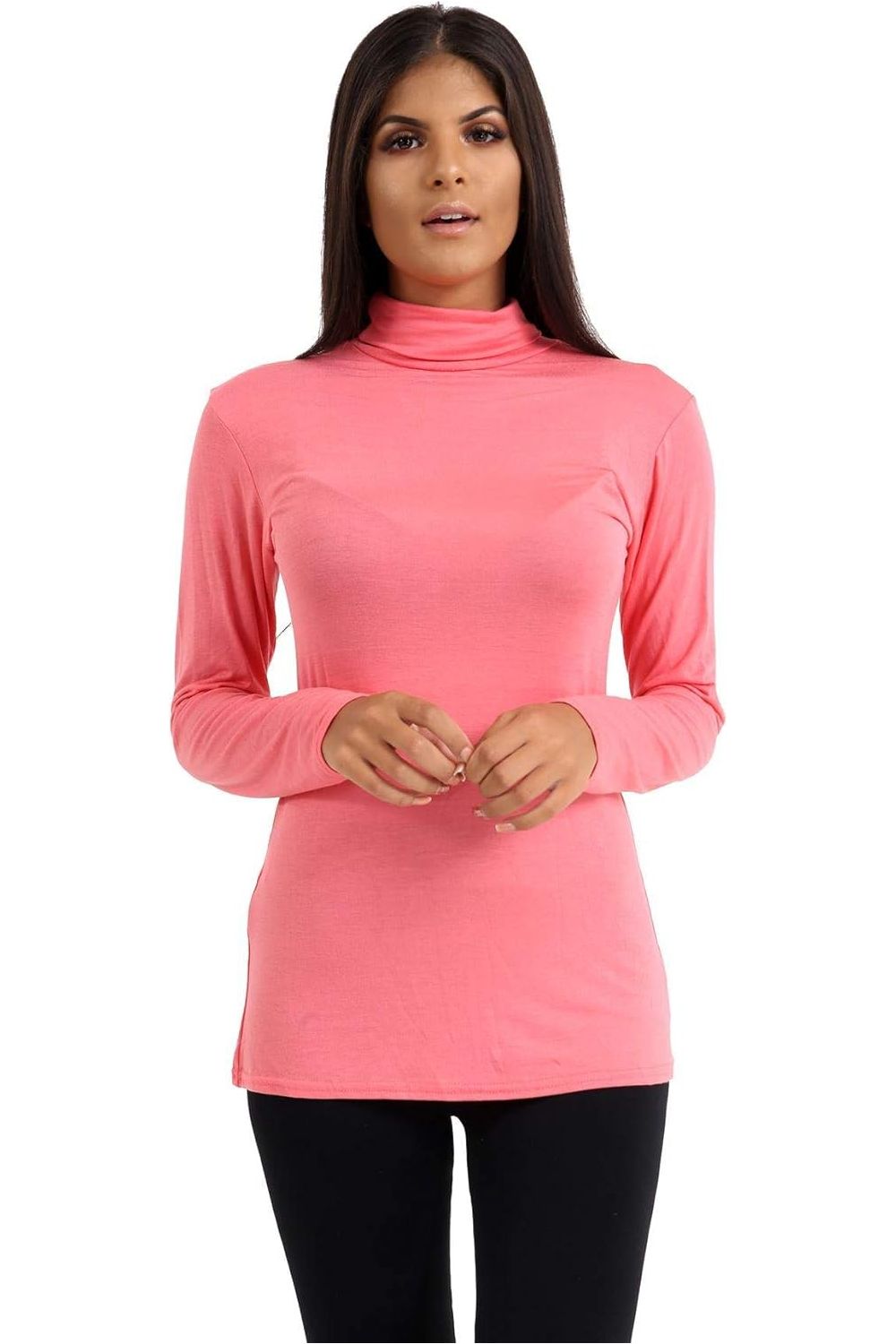 Plus Size Turtle Neck Long Sleeve Top Tops WearAll