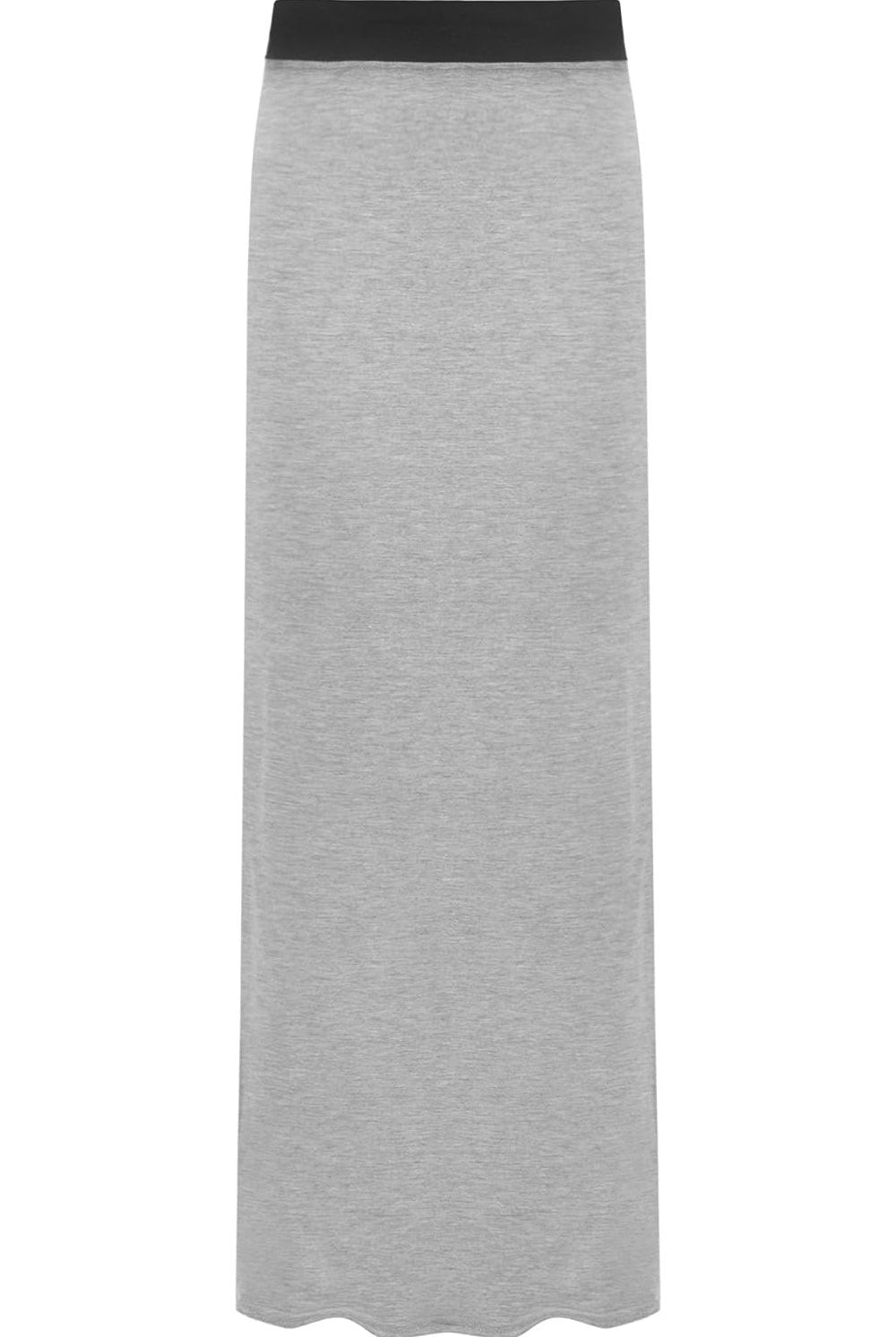 Pencil Long Maxi Skirt Elasticated Waist Skirt WearAll Light Grey 12-14