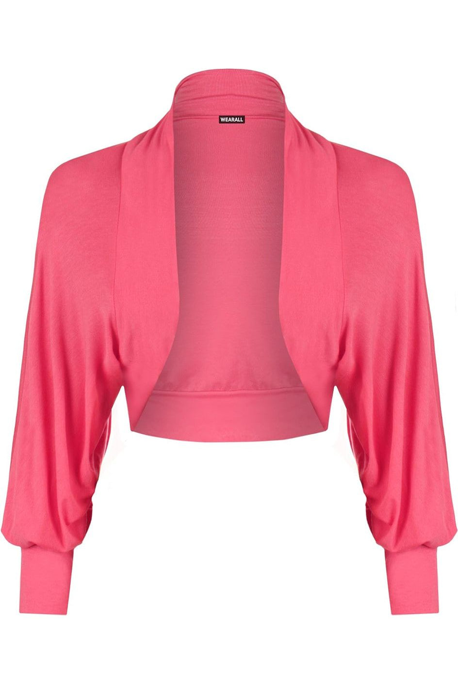 Long Sleeve Batwing Shrug Tops WearAll Cerise 8-10