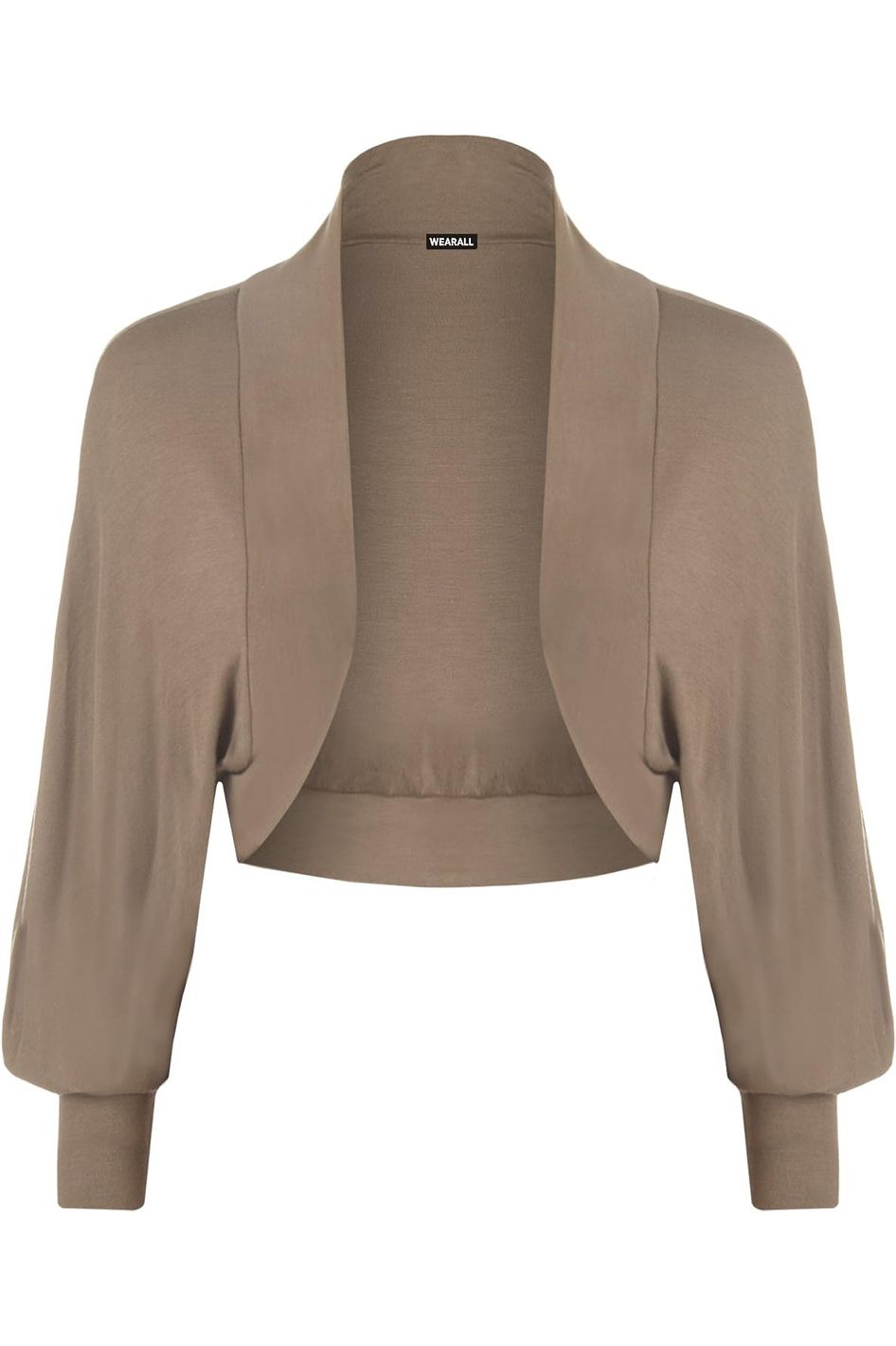 Long Sleeve Batwing Shrug Tops WearAll Mocha 8-10