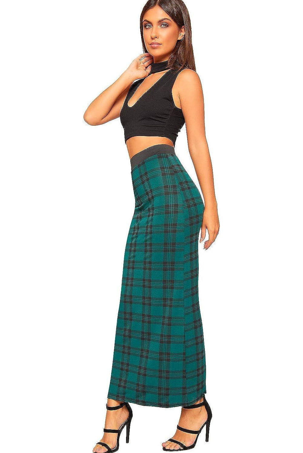 High Waist Stretch Long Maxi Skirt