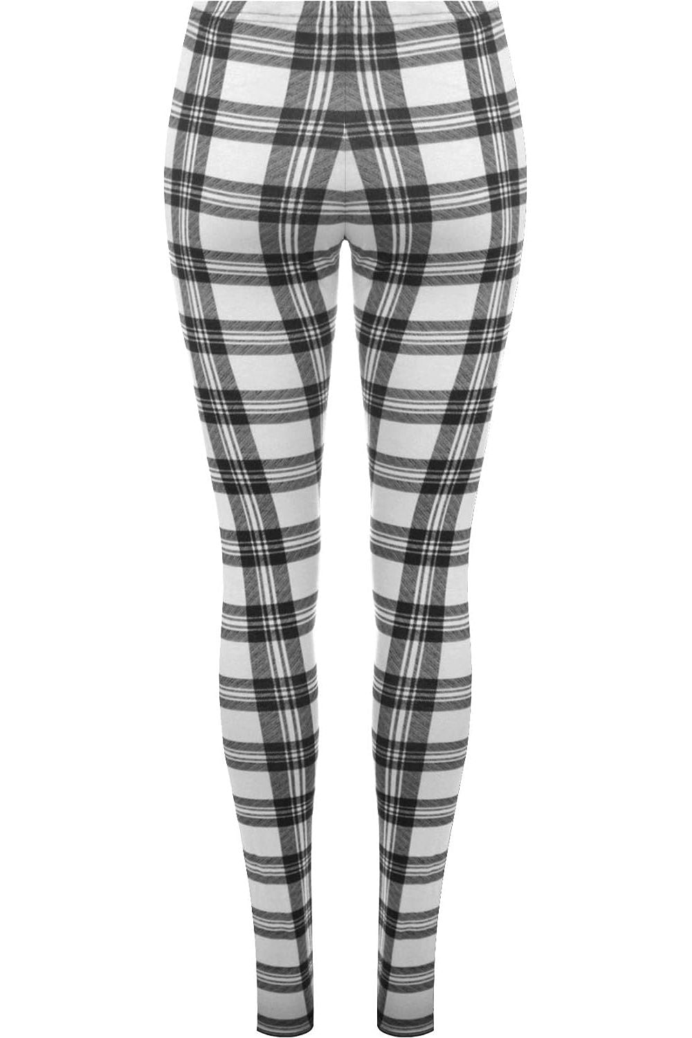 Tartan Check Print Long Leggings Leggings WearAll