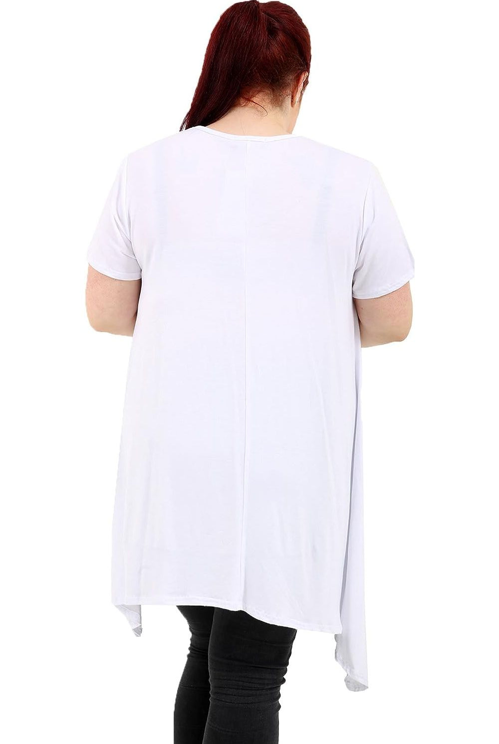 Skull Stud Hanky Hem Short Sleeve Top Apparel & Accessories WearAll