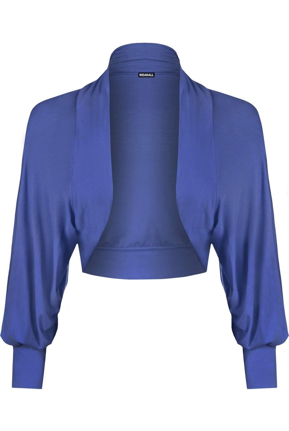 Long Sleeve Batwing Shrug Tops WearAll Royal Blue 8-10