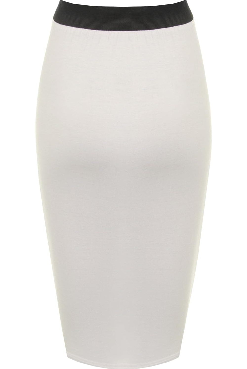 Plain Stretch Pencil Midi Skirt Apparel & Accessories WearAll