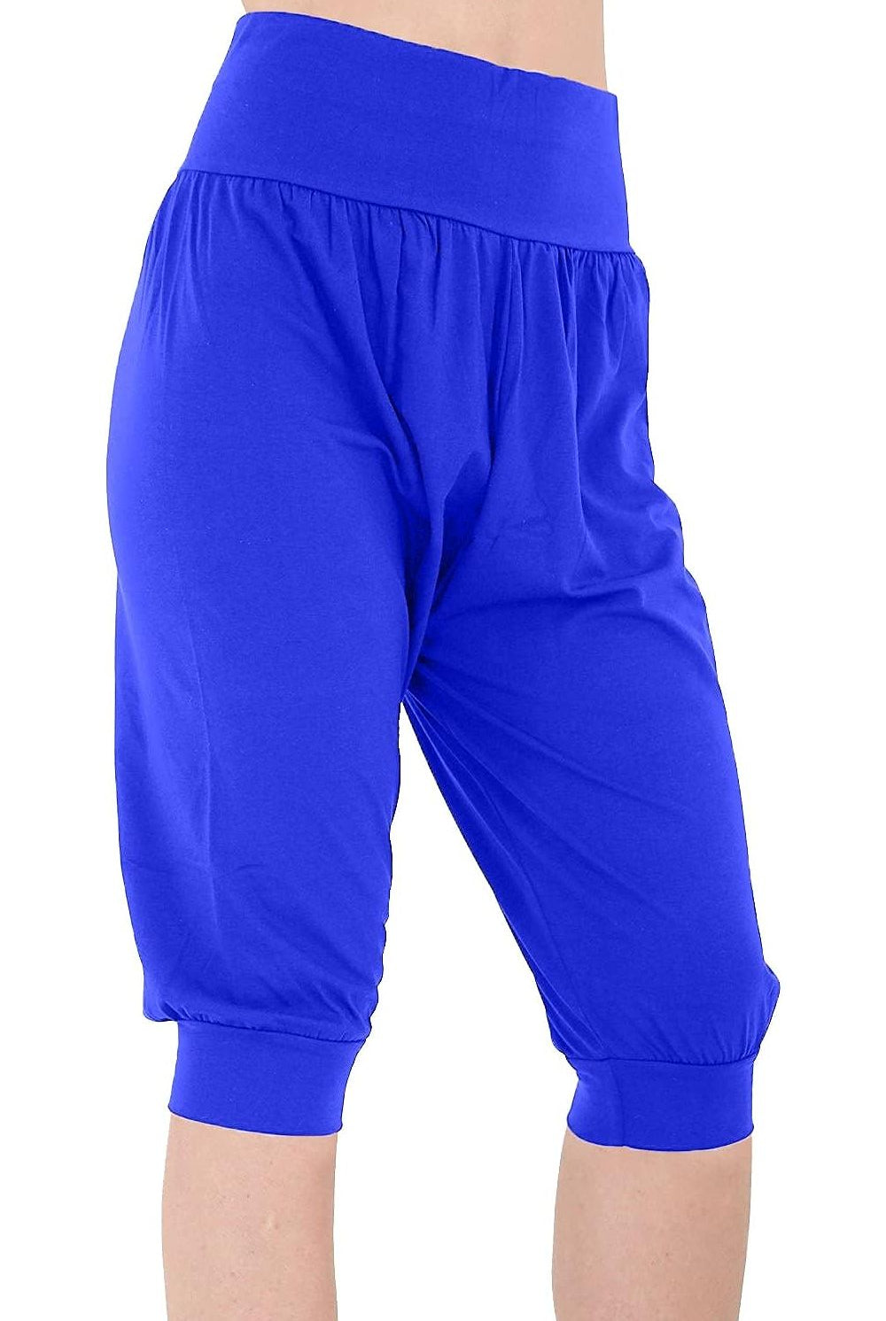 Plus Size Cropped Harem Trousers Trousers WearAll Royal Blue 16-18