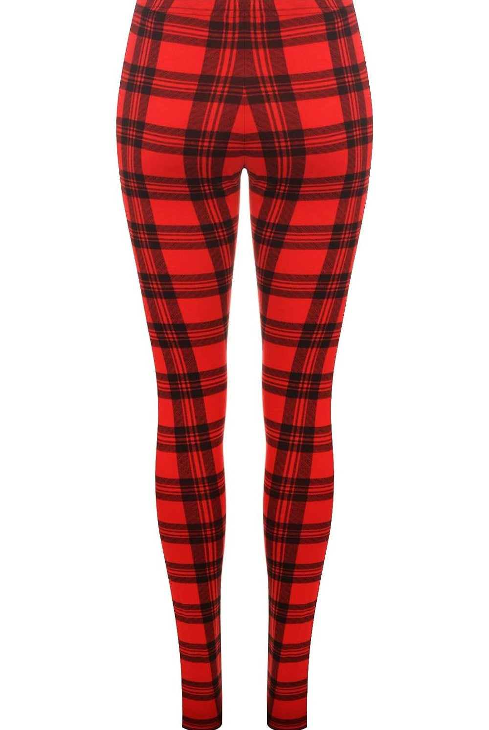 Tartan Check Print Long Leggings Leggings WearAll