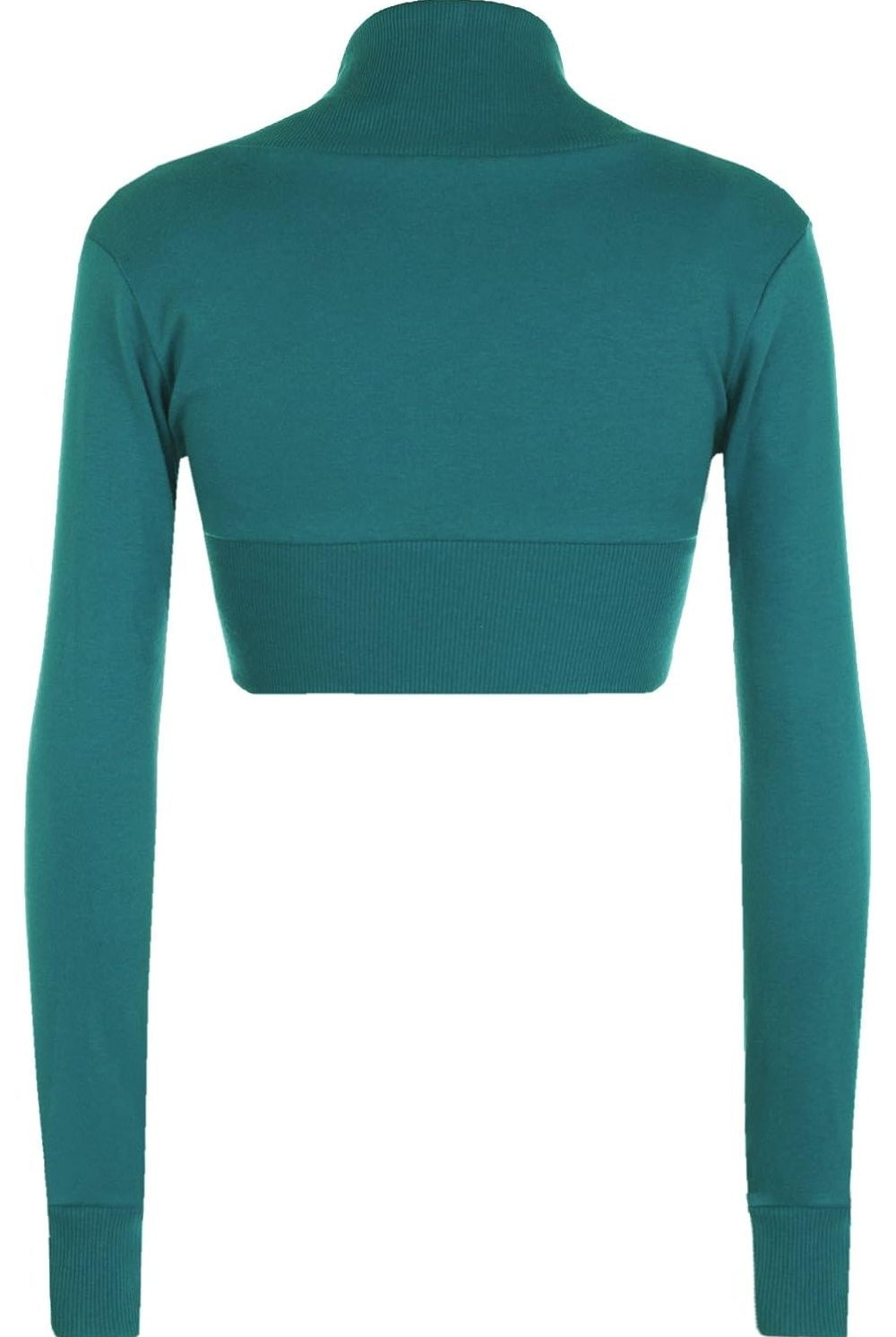 Long Sleeve Ribbed Bolero Shrug Tops WearAll