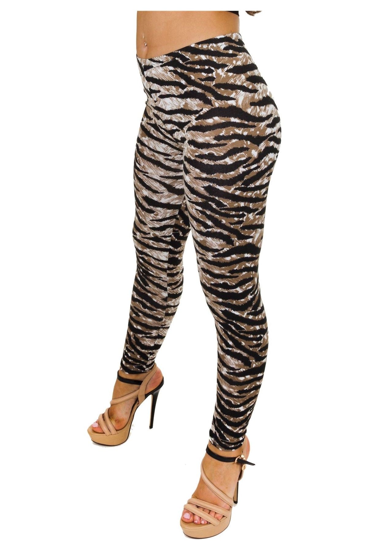 Tiger Print Leggings Leggings WearAll