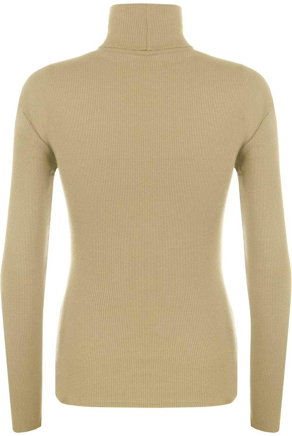 Ribbed Stretch Polo Neck Top Tops WearAll
