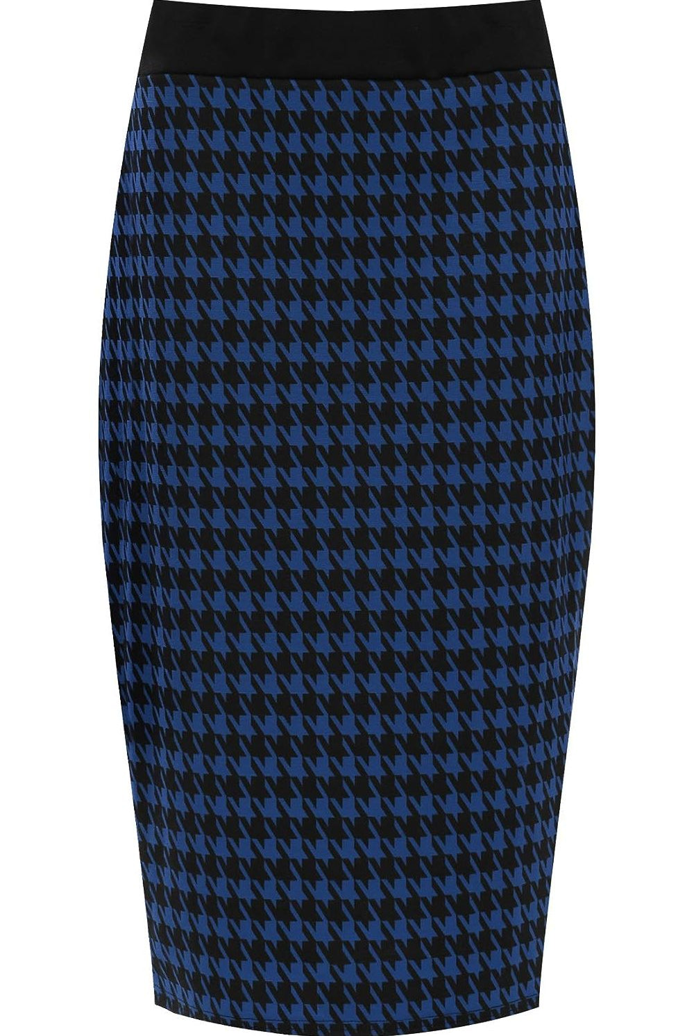 Plus Size Midi Skirt Dogtooth