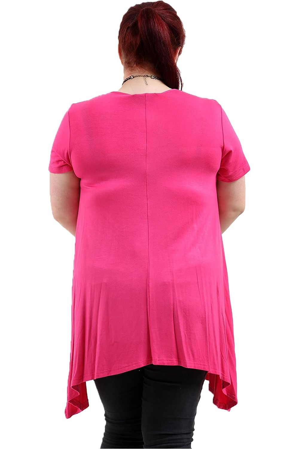 Owl Diamante Stud Hanky Hem Short Sleeve Top Apparel & Accessories WearAll