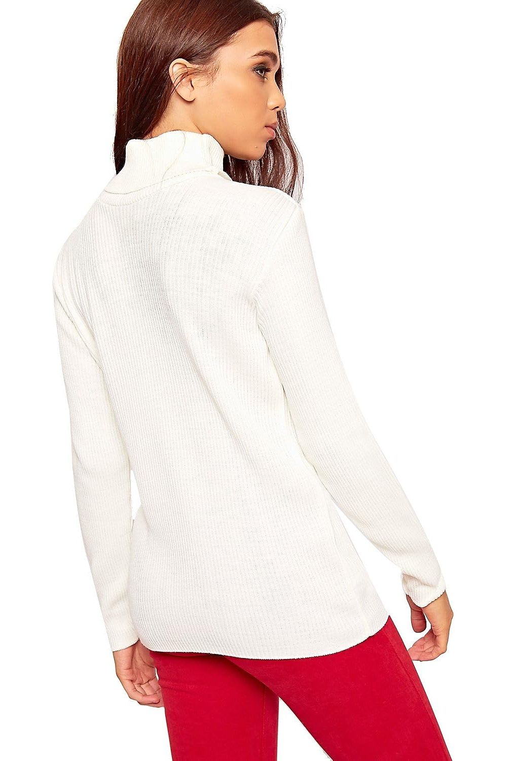 Polo Neck Knitted Top Tops WearAll