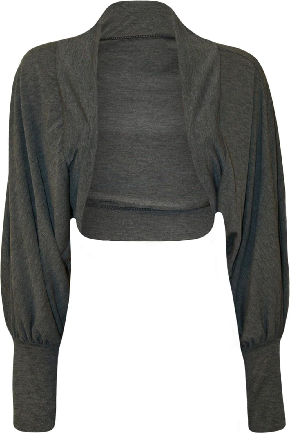 Long Sleeve Batwing Shrug Tops WearAll Dark Grey 8-10