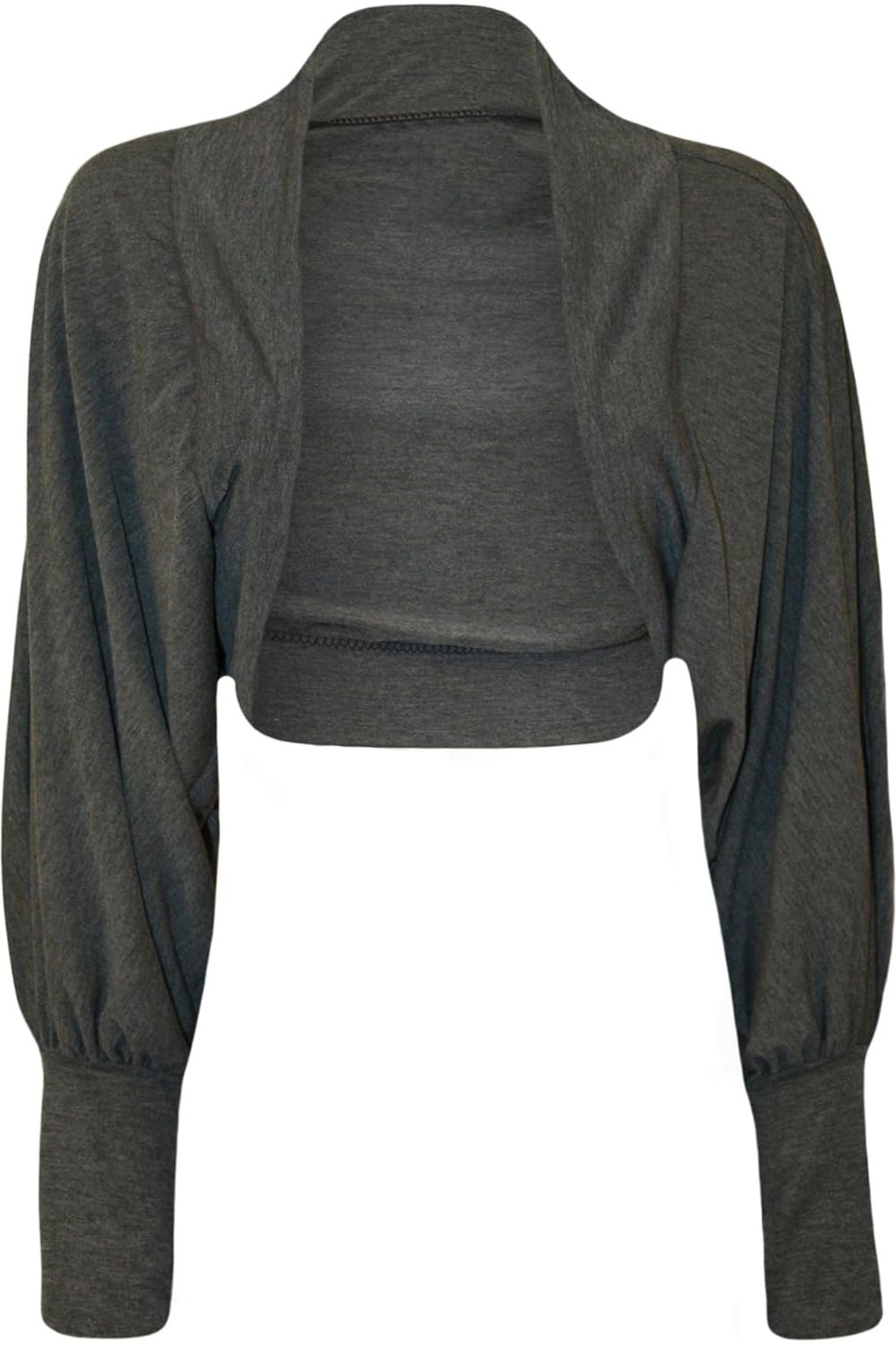 Long Sleeve Batwing Shrug Tops WearAll Dark Grey 8-10