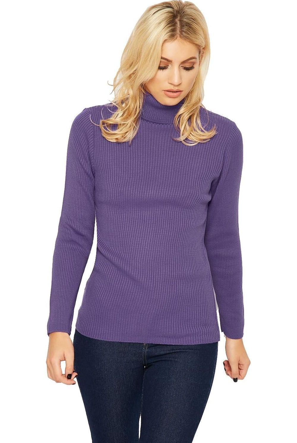 Polo Neck Knitted Top Tops WearAll