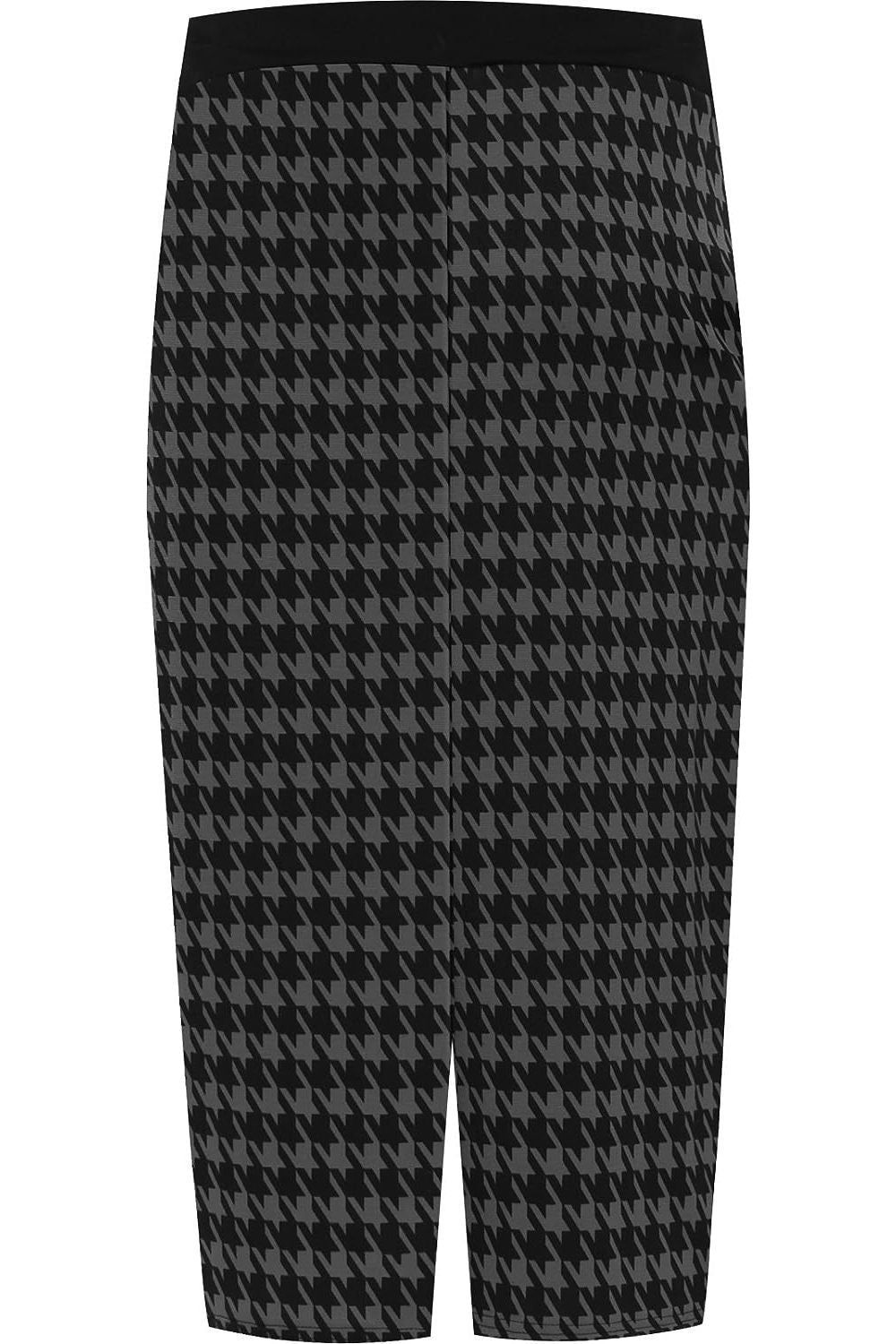 Plus Size Midi Skirt Dogtooth