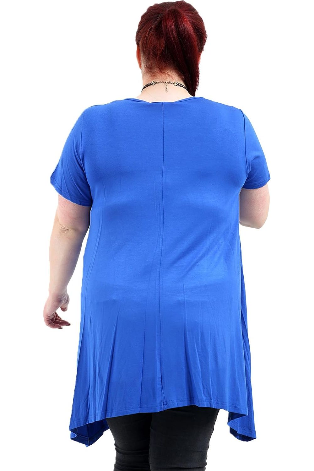 Owl Diamante Stud Hanky Hem Short Sleeve Top Apparel & Accessories WearAll