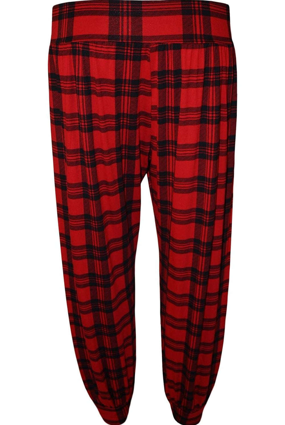 Red Tartan Print Harem Trouser Trousers WearAll