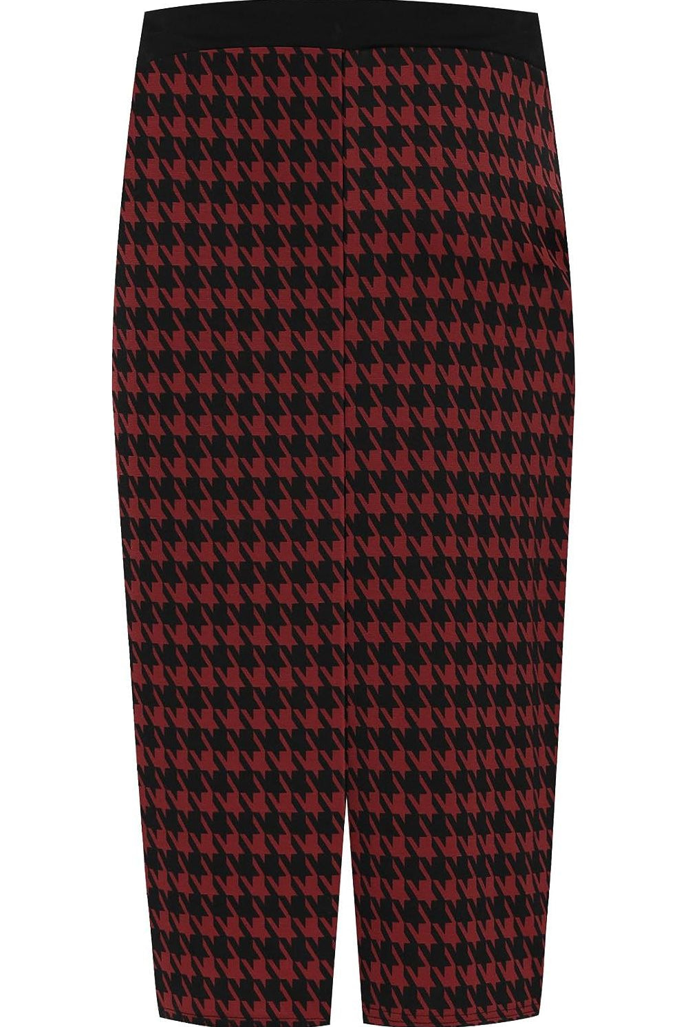Plus Size Midi Skirt Dogtooth