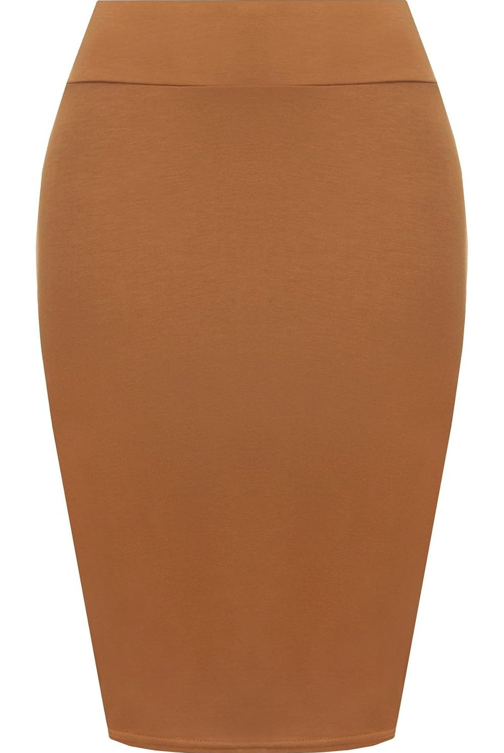 Bodycon Pencil High Waisted Midi Skirt Skirt WearAll Mustard 12-14